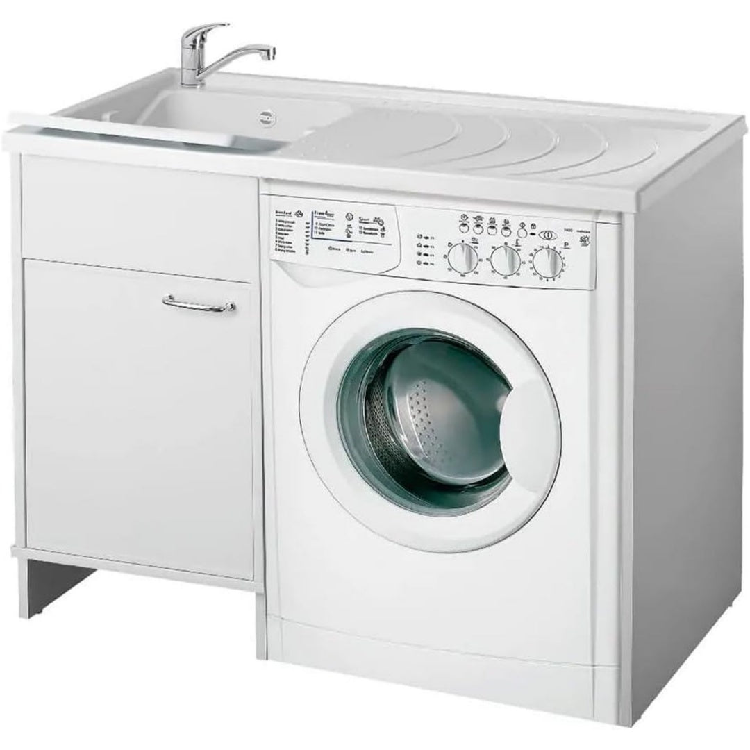 Design versatile mobiletti con lavabo bianco