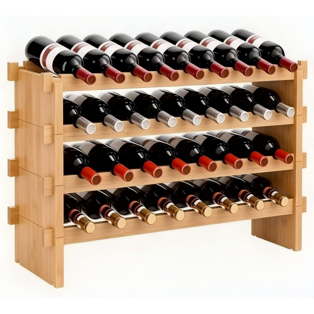 Profilo moderno porta bottiglie da vino impilabile