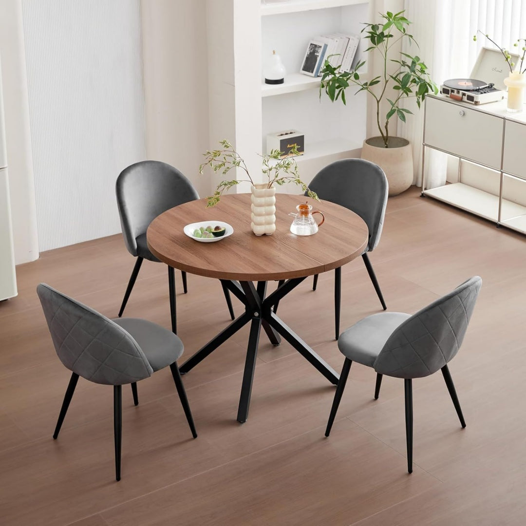Stile raffinato set sala da pranzo grigio