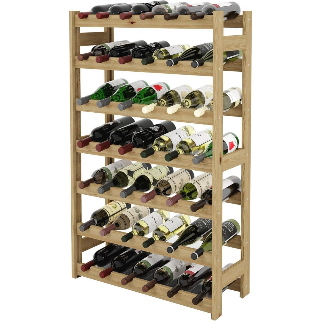 Linea essenziale porta bottiglie da vino in legno marrone