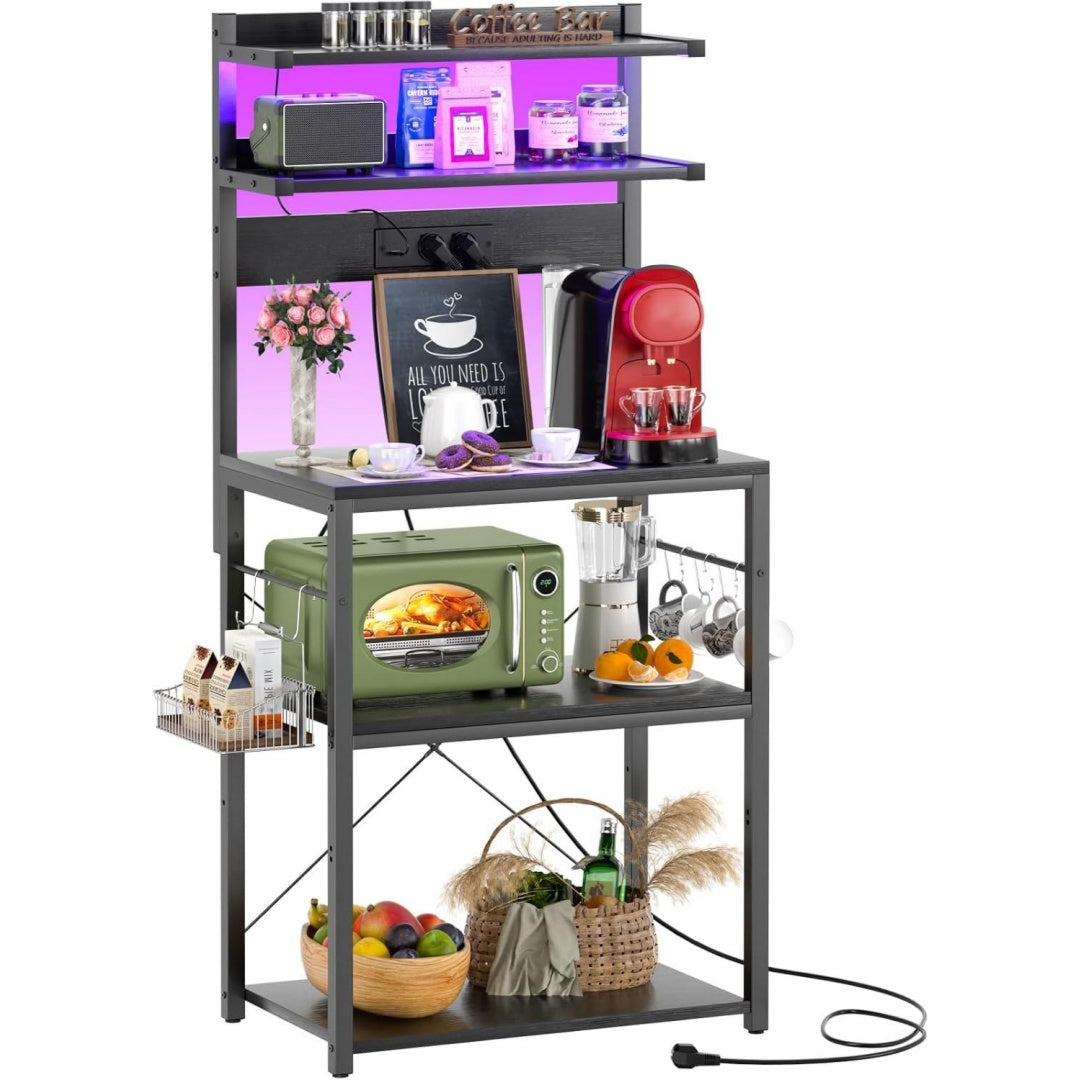 Arredo contemporaneo scaffali forno verticali illuminato nero