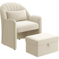 Accento naturale poltrone con contenitore beige