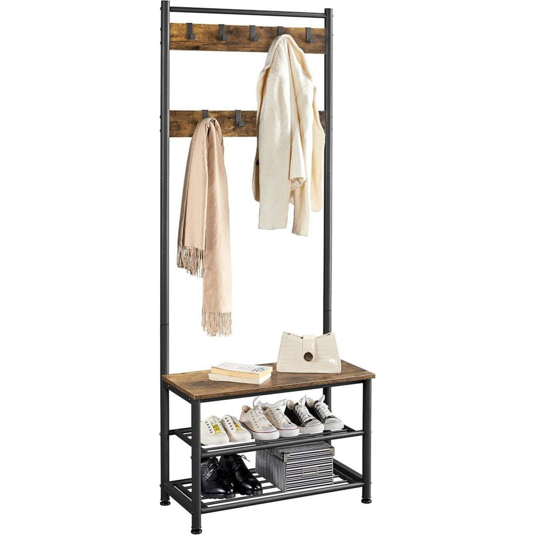 Stile raffinato appendiabiti marrone