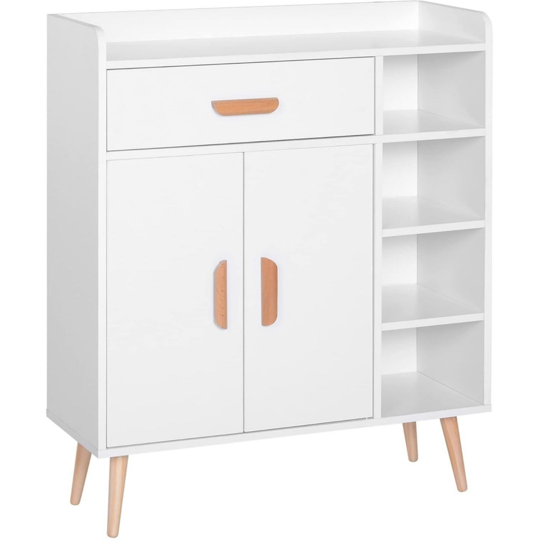 Eleganza pratica credenze e buffet in legno regolabile bianco