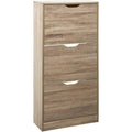 Linea essenziale scarpiere in legno rosso