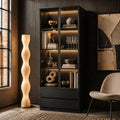 Accento naturale vetrinette in vetro illuminato bianco